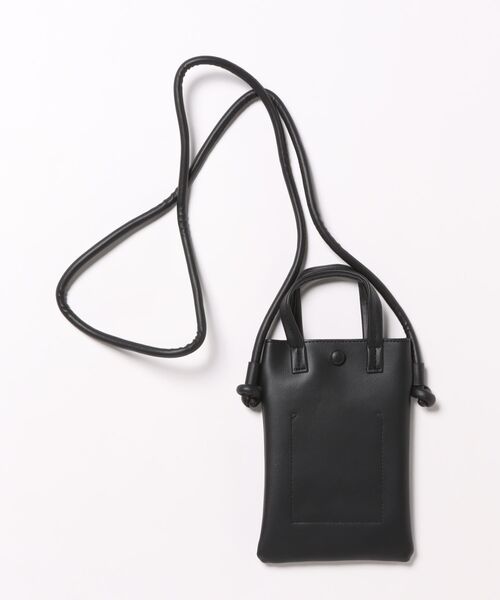 GORGE(ゴージ)の「《すっきり縦長シルエット》レディース フェイクレザー スマホショルダー ミニバッグ 2WAY 肩がけ 春夏秋冬(ショルダーバッグ・レディース・アイボリー/グレー/ブラック・F)」の10枚目の写真