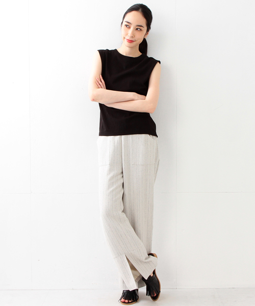 Ray BEAMS（レイビームス）の「RBS / リボン バック ノースリーブ（Tシャツ/カットソー・レディース・オフホワイト/ブラック/レッド系その他・ONE SIZE）」の6枚目の写真