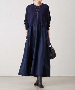 SHIPS any:〈ウォッシャブル〉ステッチ ヨーク ワンピース
