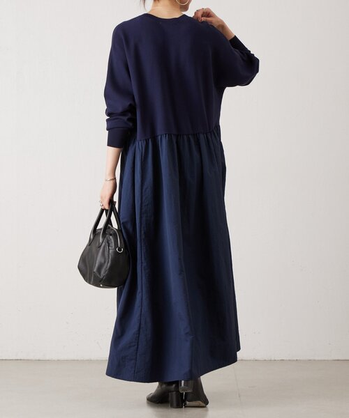 BEARDSLEY(ビアズリー)の「ニットコンビワンピース(ワンピース・レディース・ブラック/ネイビー・1/0)」の15枚目の写真