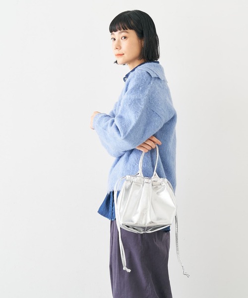collex(コレックス)の「メタリックドロストボートトートバッグ(トートバッグ・レディース・シルバー/ブラック・フリー)」の13枚目の写真