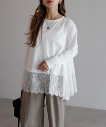 Bonjour Sagan | レースドッキングロンT(Tシャツ/カットソー)