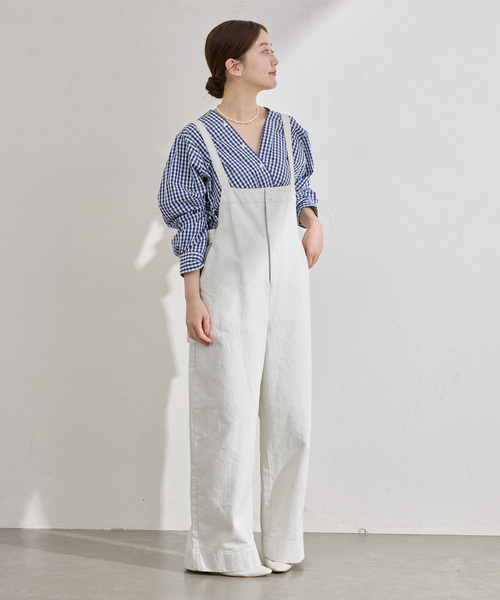 IENA（イエナ）の「デッキサロペット（つなぎ/オールインワン・レディース・ホワイト・38/36）」の2枚目の写真