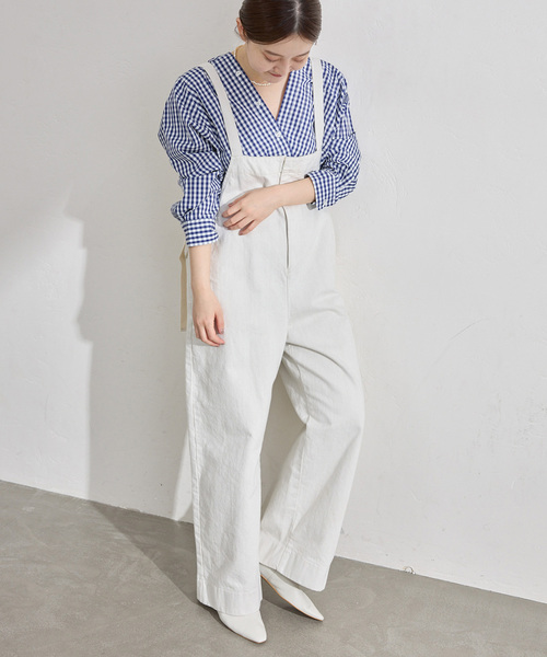 IENA（イエナ）の「デッキサロペット（つなぎ/オールインワン・レディース・ホワイト・38/36）」の4枚目の写真