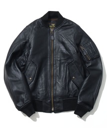 【HOUSTON/ヒューストン】SHEEP LEATHER MA-1 FLIGHT JACKET/シープレザーMA-1
