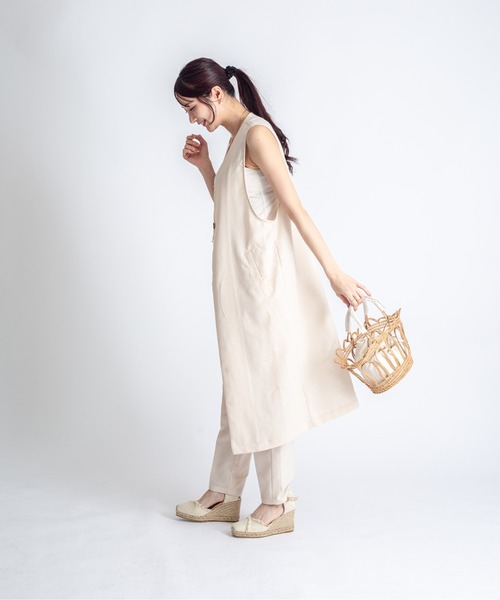 TARANGO(タランゴ)の「【TARANGO】手編み インナー付き かごバッグ ハンドバッグ(かごバッグ・レディース・ナチュラル・FREE)」の11枚目の写真