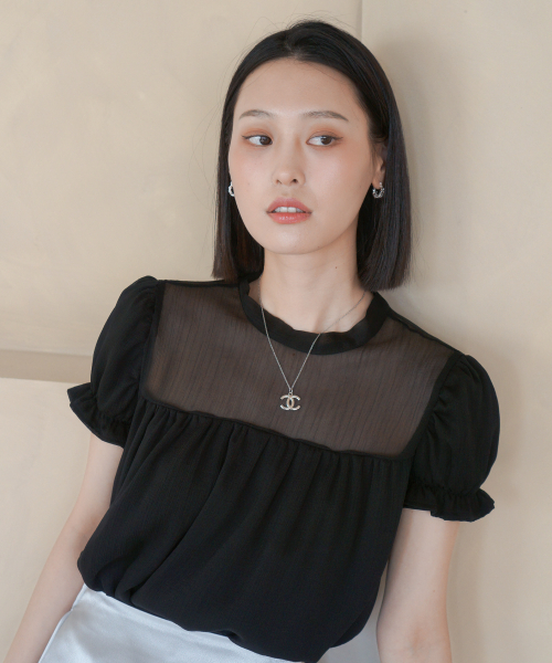 MIMI MONDE(ミミモンド)の「ジゼルブラウス(ブラック)(シャツ/ブラウス・レディース・その他・FREE)」の2枚目の写真