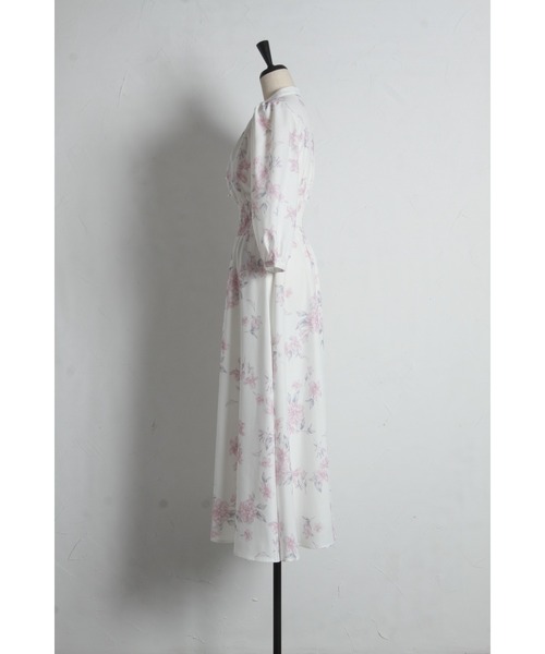 tocco closet(トッコ クローゼット)の「ウエストシャーリングスキッパーフラワープリントワンピース(ワンピース・レディース・ピンク/ライトイエロー・M)」の18枚目の写真