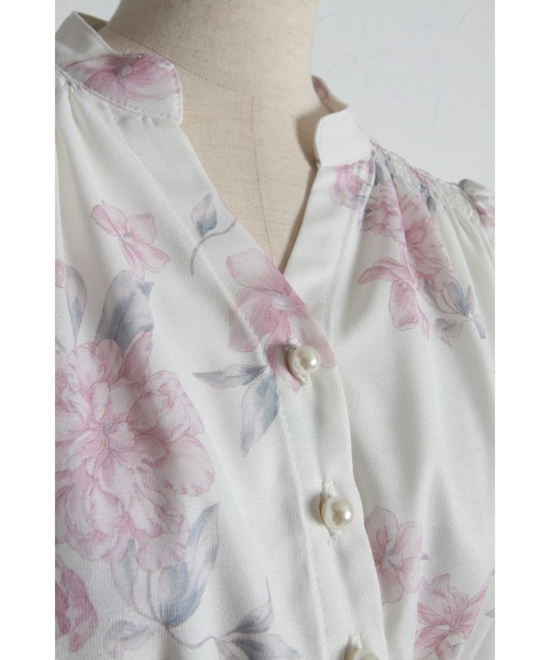 tocco closet(トッコ クローゼット)の「ウエストシャーリングスキッパーフラワープリントワンピース(ワンピース・レディース・ピンク/ライトイエロー・M)」の22枚目の写真