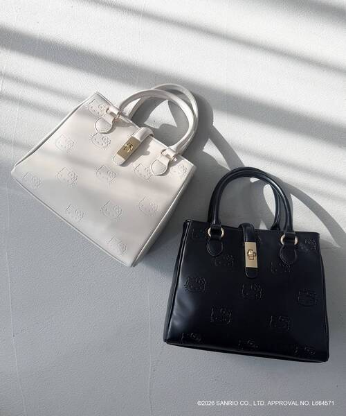 MAJESTIC LEGON（マジェスティックレゴン）の「ハローキティ クラシカルバッグ（ショルダーバッグ・レディース・アイボリー/ブラック・FREE）」の22枚目の写真