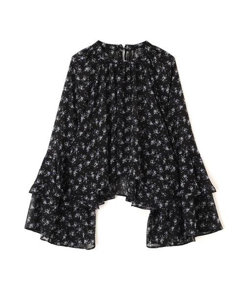 a/mie（アミー）の「＜ウォッシャブル＞＜ａ＞ジョーゼットボリュームブラウス / 1216119201（シャツ/ブラウス・レディース・ベージュ/ブラック・FREE）」の3枚目の写真