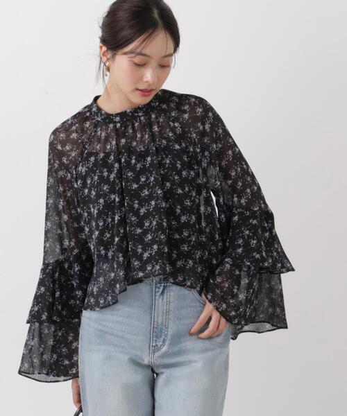 a/mie（アミー）の「＜ウォッシャブル＞＜ａ＞ジョーゼットボリュームブラウス / 1216119201（シャツ/ブラウス・レディース・ベージュ/ブラック・FREE）」の16枚目の写真