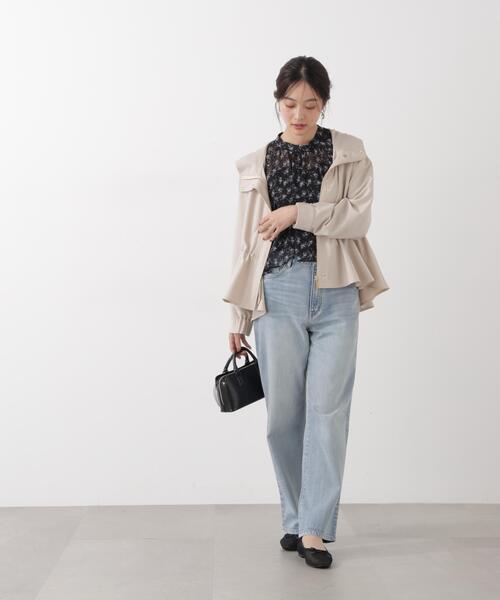 a/mie（アミー）の「＜ウォッシャブル＞＜ａ＞ジョーゼットボリュームブラウス / 1216119201（シャツ/ブラウス・レディース・ベージュ/ブラック・FREE）」の19枚目の写真