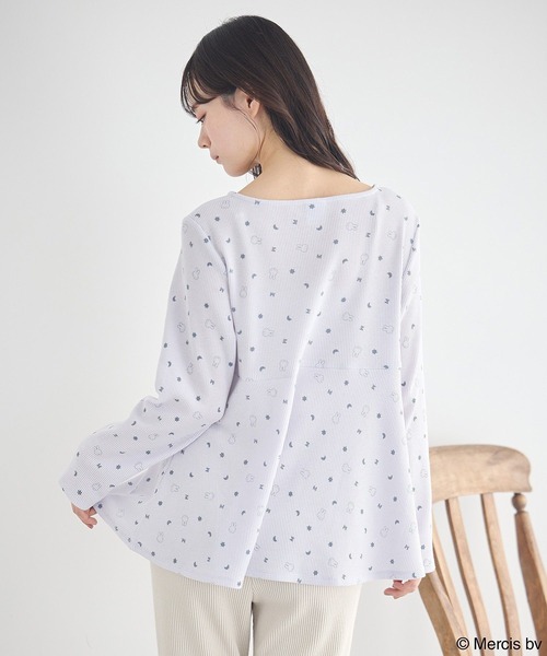earth music&ecology(アースミュージックアンドエコロジー)の「miffy /earth おやすみアートT(Tシャツ/カットソー・レディース・ベージュ/ブルー・FREE)」の11枚目の写真