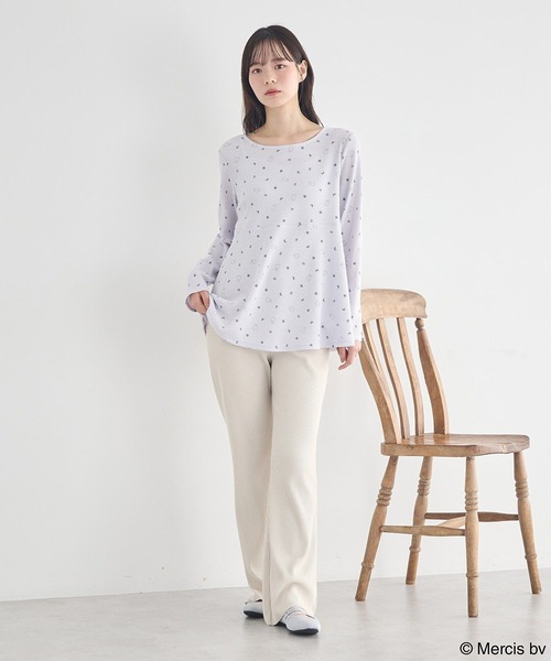 earth music&ecology(アースミュージックアンドエコロジー)の「miffy /earth おやすみアートT(Tシャツ/カットソー・レディース・ベージュ/ブルー・FREE)」の12枚目の写真