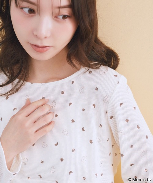 earth music&ecology(アースミュージックアンドエコロジー)の「miffy /earth おやすみアートT(Tシャツ/カットソー・レディース・ベージュ/ブルー・FREE)」の20枚目の写真
