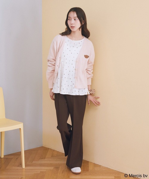 earth music&ecology(アースミュージックアンドエコロジー)の「miffy /earth おやすみアートT(Tシャツ/カットソー・レディース・ベージュ/ブルー・FREE)」の3枚目の写真