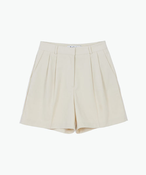 HAINT(ヘイント)の「CLASSIC COTTON PIN TUCK HALF PANTS_2COLORS_BEIGE(その他パンツ・レディース・ベージュ・S/M)」の2枚目の写真