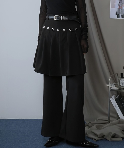 Ulysses(ユリシス)の「スカート付きレイヤードスラックスパンツ(スラックス・レディース・ブラック・S/M)」の17枚目の写真
