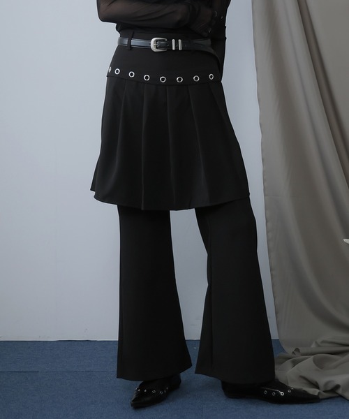 Ulysses(ユリシス)の「スカート付きレイヤードスラックスパンツ(スラックス・レディース・ブラック・S/M)」の19枚目の写真