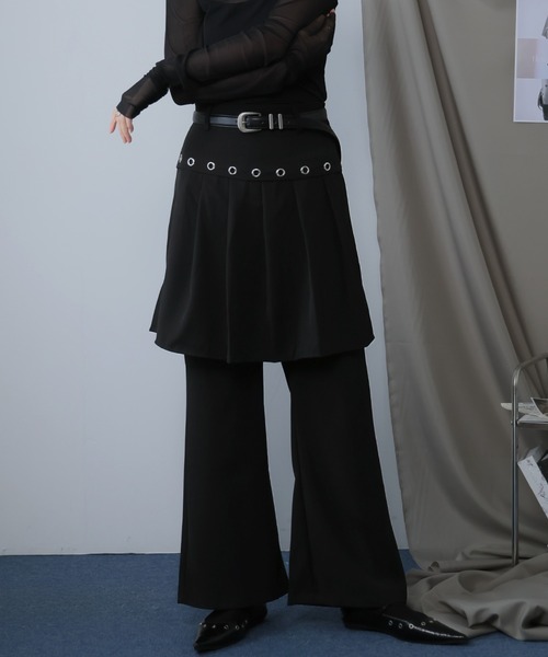 Ulysses(ユリシス)の「スカート付きレイヤードスラックスパンツ(スラックス・レディース・ブラック・S/M)」の21枚目の写真