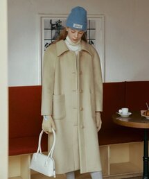 WOOL SINGLE COAT YELLOW