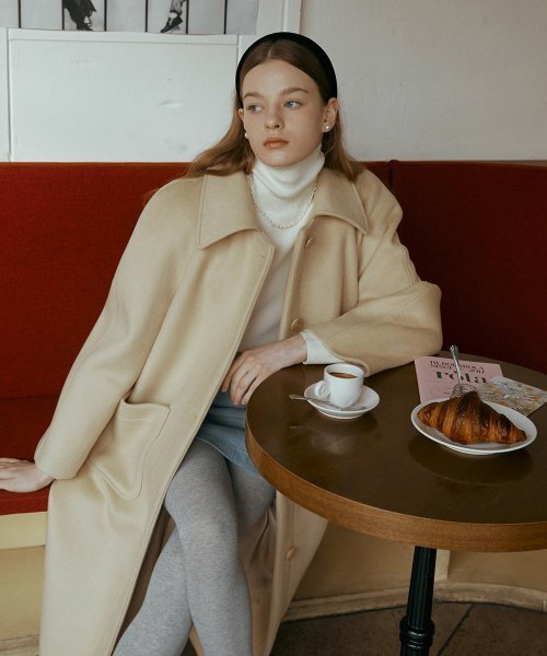 ROLAROLA(ロラロラ)の「WOOL SINGLE COAT YELLOW(チェスターコート・レディース・その他・FREE)」の2枚目の写真