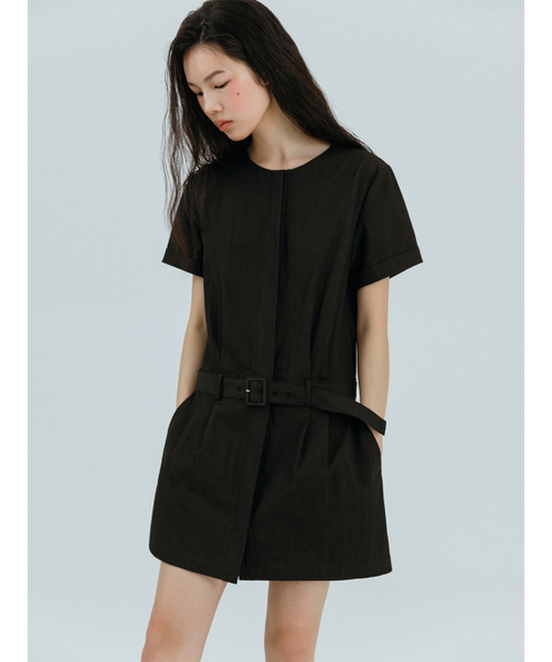 ETMON（エトモン）の「Round Belt Mini Dress, Black（ワンピース・レディース・その他・S/M）」の3枚目の写真