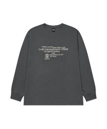 DOODLE LOGO LONG SLV TEE charcoal