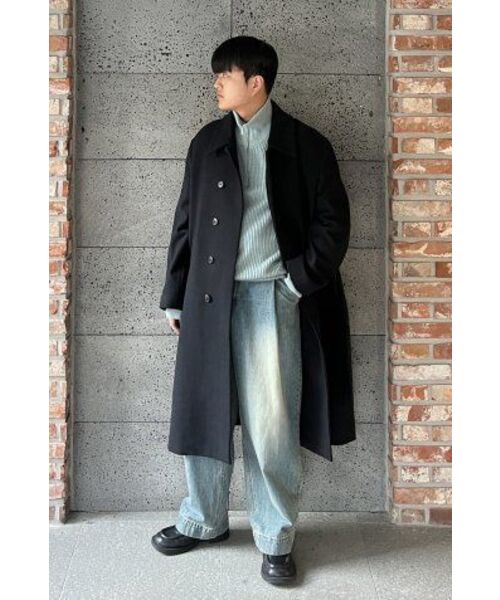 NONBLANK(ノンブランク)の「ルーズフィットハーフジップカラー ニット_ISLANDER BLUE(ニット/セーター・メンズ・その他・M/L/XL)」の8枚目の写真