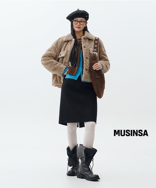 MUSINSA STANDARD WOMAN（ムシンサスタンダードウーマン）の「ウィメンズアーガイルラウンドネックカーディガン[ブラウン]（カーディガン/ボレロ・レディース・その他・X-SMALL/SMALL/MEDIUM/LARGE）」の9枚目の写真