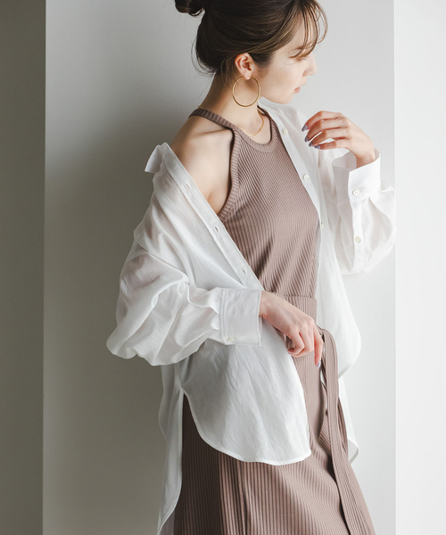 Noble（ノーブル）の「アニヴェンリブカップ付きアメスリタンク（タンクトップ・レディース・ボルドー/モカ・FREE）」の4枚目の写真