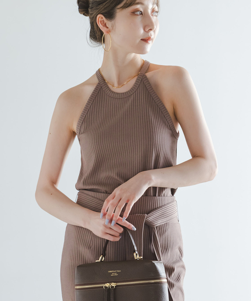 Noble（ノーブル）の「アニヴェンリブカップ付きアメスリタンク（タンクトップ・レディース・ボルドー/モカ・FREE）」の8枚目の写真