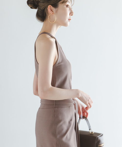 Noble（ノーブル）の「アニヴェンリブカップ付きアメスリタンク（タンクトップ・レディース・ボルドー/モカ・FREE）」の9枚目の写真