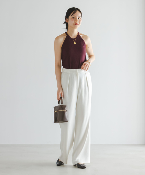 Noble（ノーブル）の「アニヴェンリブカップ付きアメスリタンク（タンクトップ・レディース・ボルドー/モカ・FREE）」の15枚目の写真