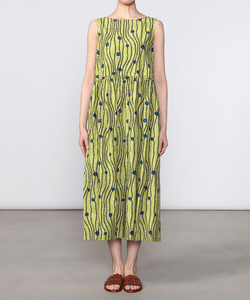 LE GLAZIK(ルグラジック)の「LE GLAZIK | バティック ノースリーブワンピース WOMEN(ワンピース・レディース・ピンク系その他/グリーン系その他3/グリーン系その他2/グリーン系その他・36)」の10枚目の写真