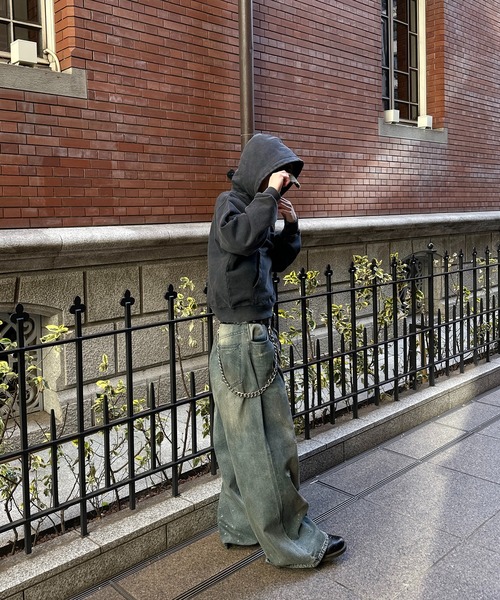 kutir（クティール）の「FIREMAN HENLEY NECK PULLOVER HOODIE／ファイヤーマンヘンリーネックプルオーバーパーカー（パーカー・メンズ・ブラウン/ブラック/ネイビー・LARGE/MEDIUM）」の20枚目の写真