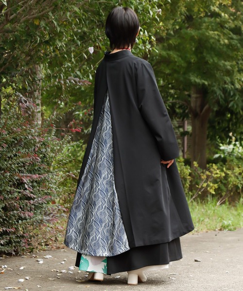 カヤ（カヤ）の「【カヤ】春霰八掛コート（その他アウター・レディース・ライトグレー/スミクロ/パープル・FREE）」の7枚目の写真