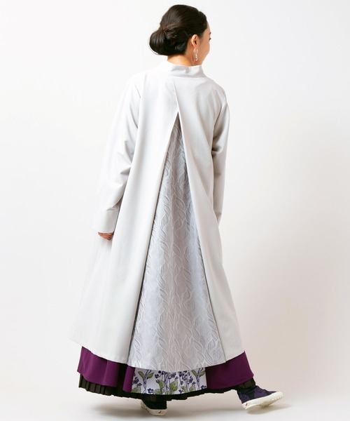 カヤ（カヤ）の「【カヤ】春霰八掛コート（その他アウター・レディース・ライトグレー/スミクロ/パープル・FREE）」の12枚目の写真