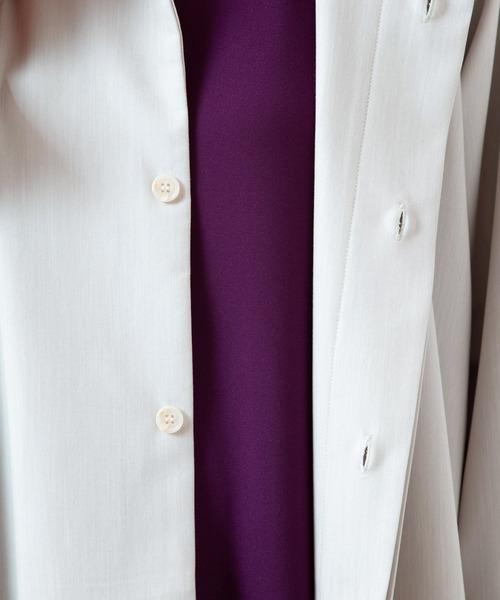 カヤ（カヤ）の「【カヤ】春霰八掛コート（その他アウター・レディース・ライトグレー/スミクロ/パープル・FREE）」の14枚目の写真