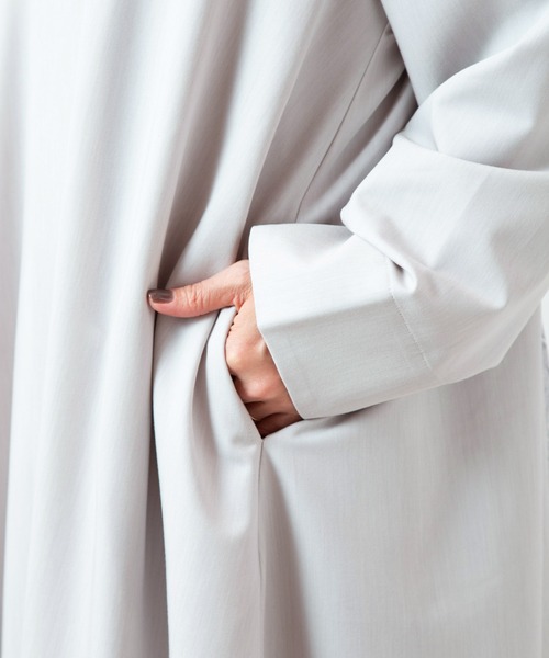 カヤ（カヤ）の「【カヤ】春霰八掛コート（その他アウター・レディース・ライトグレー/スミクロ/パープル・FREE）」の15枚目の写真