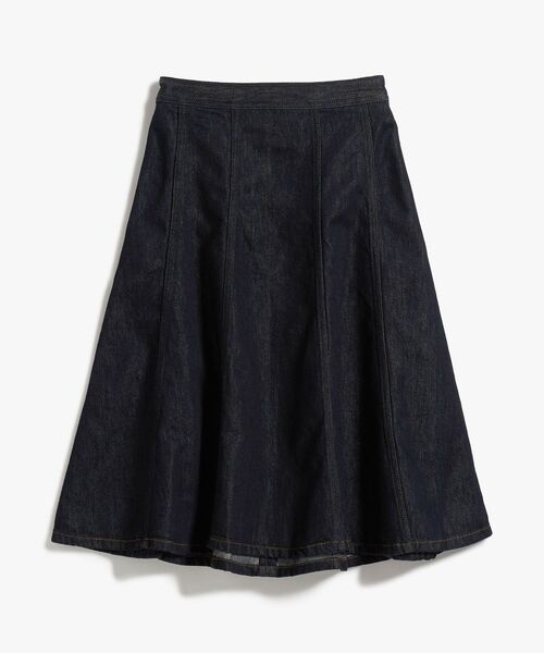 TOMMY HILFIGER(トミーヒルフィガー)の「デニムピュアフレアミディスカート(スカート・レディース・インディゴブルー・32inch/34inch/36inch)」の2枚目の写真