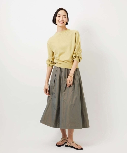MICHEL KLEIN(ミッシェル・クラン)の「ホールガーメント(R)ボトルネックニット(ニット/セーター・レディース・アイボリー/イエロー/ブルー・38)」の16枚目の写真