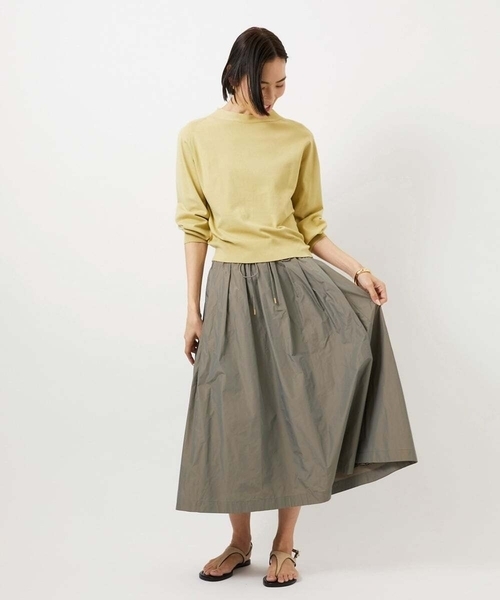 MICHEL KLEIN(ミッシェル・クラン)の「ホールガーメント(R)ボトルネックニット(ニット/セーター・レディース・アイボリー/イエロー/ブルー・38)」の17枚目の写真