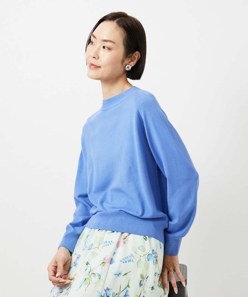 MICHEL KLEIN(ミッシェル・クラン)の「ホールガーメント(R)ボトルネックニット(ニット/セーター・レディース・アイボリー/イエロー/ブルー・38)」の22枚目の写真