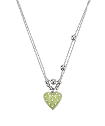 NFF（エヌエフエフ）の「dot heart necklace-olive（ネックレス）」