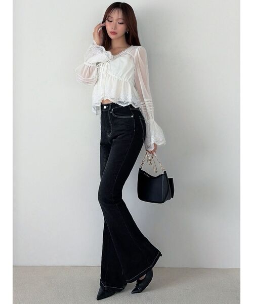 RESEXXY（リゼクシー）の「エンブロイダリーレースブラウス（シャツ/ブラウス・レディース・ブラック/ホワイト/ピンク・FREE）」の7枚目の写真