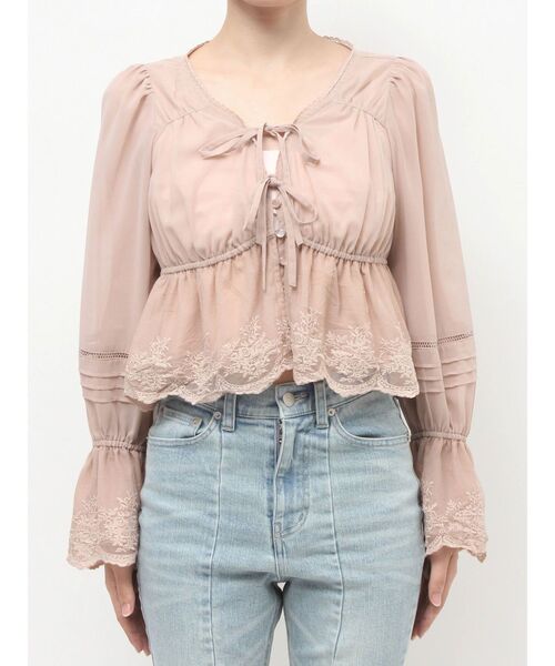 RESEXXY（リゼクシー）の「エンブロイダリーレースブラウス（シャツ/ブラウス・レディース・ブラック/ホワイト/ピンク・FREE）」の17枚目の写真