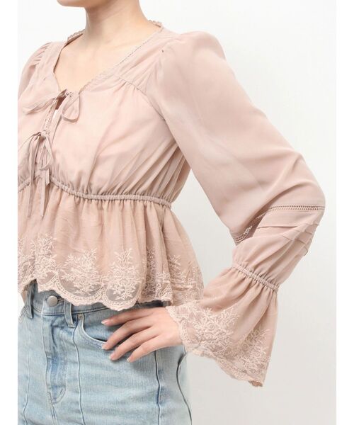 RESEXXY（リゼクシー）の「エンブロイダリーレースブラウス（シャツ/ブラウス・レディース・ブラック/ホワイト/ピンク・FREE）」の21枚目の写真