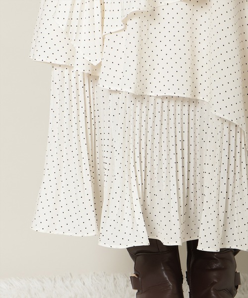 WILLSELECTION（ウィルセレクション）の「プリーツシフォンティアードスカート（スカート・レディース・ホワイト系その他/サックスブルー/ブラック系その他・FREE）」の12枚目の写真